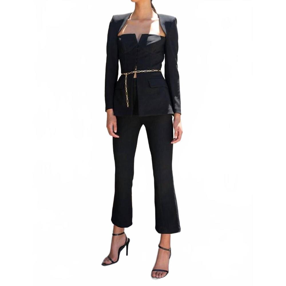 NEW MISHA lorelei flared leg pant in black